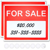 ASSURED SIGNS for sale sign car 2 pack clearly visible to attract buyers roadside.
