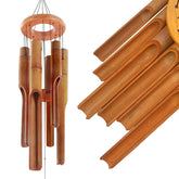 ASTARIN bamboo wind chimes outside on the porch create a tranquil outdoor ambiance.