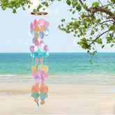 ASTARIN capiz-shell wind chime 35-inch outdoors enriches your garden with gentle sound.