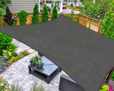 AsterOutdoor rectangle shade sail 10x13 graphite blocks UV for patios and gardens.