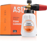 AstroAI foam cannon wide mouth bottle for easy soap pouring and less waste.