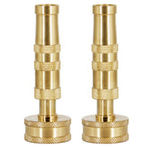 ATDAWN brass hose nozzle front view highlighting durable construction for steady watering.