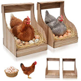 ATHCOHT wooden nesting box wall mount for easy egg collection and airflow.