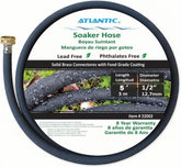 Atlantic short soaker hose 5ft laid along a raised bed for targeted irrigation.