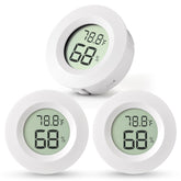 Atogou mini hygrometer front view with humidity and temperature readout for quick room checks.