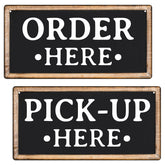 ATX Custom Signs Order Here sign 6x12 enhances clear directions indoors and outdoors.
