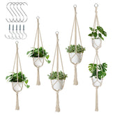 Auckpure macrame plant hangers 34-inch setup for space-saving decor