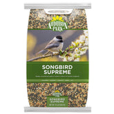 Audubon Park Songbird Supreme bag front view, ideal for year-round backyard feeding.