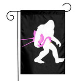 Augenstern bigfoot flamingo flag front view with vibrant outdoor colors.