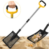 AugFir sand sifter shovel 48-inch in action for beach treasures and shells