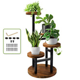 AUGOSTA 4-tier corner plant stand top view displaying compact footprint for small spaces.