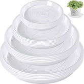 Augshy 4-inch clear plant saucer protects surfaces with a durable, transparent design