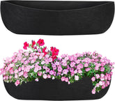 Augshy 30-inch window box liner in black felt, durable and decorative.