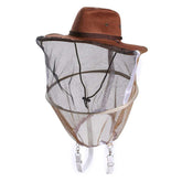 AukBeeFun cowboy-beekeeping-hat-veil-front offers clear visibility while hive work