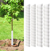 Aukney spiral tree trunk protector wrapping a young sapling for deer protection