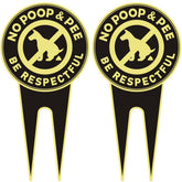 Aukstimes 2-pack Be Respectful sign front view emphasizes high visibility and durability.