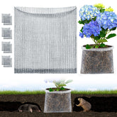 Aulock 5-gallon root protector basket in side view guarding roots from burrowing pests.