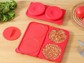 AUOON hamburger press with 4-cavity patty maker for consistent quarter-pound burgers