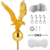 Aurolit Golden Eagle Topper on flagpole adds striking curb appeal to outdoor displays.