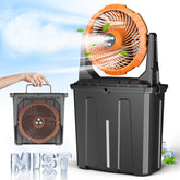 Ausic 9L bucket misting fan outdoors delivers cooling relief.
