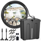 Ausic portable misting system with bucket and pump for on-the-go cooling.