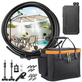 Ausic portable misting system pump powering outdoor cooling.