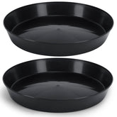 Austin Planter 18-inch black saucer protects hardwood floors from water rings