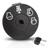 AUTOBABA lawn mower ignition switch 4-position with key for secure starts.