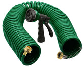 AUTOMAN coil garden hose 50ft extended for effortless watering