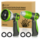 AUTOMAN garden hose nozzle 10 pattern spray for versatile watering and cleaning