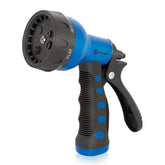AUTOMAN garden hose nozzle with seven patterns for versatile watering tasks.