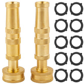 AuySier brass hose nozzle in a 4-inch pack offers durable outdoor watering.