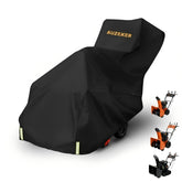 AUZEKER snowblower cover on an 80-inch unit demonstrates full-body protection