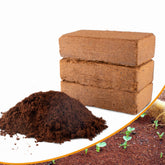 Avalution Coco Coir Bricks compressed and ready to hydrate for storage.