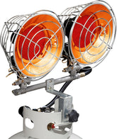 Avenger FBDTP30 front view showing double burners for outdoor heat