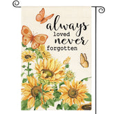 AVOIN colorlife memorial garden flag front view, durable and ready for outdoor display.