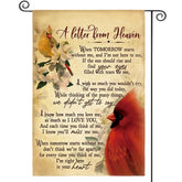 AVOIN colorlife Cardinal Memorial Garden Flag front view, durable outdoor decor for cemeteries