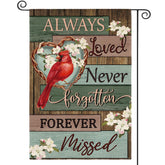 AVOIN colorlife cardinal memorial flag 12x18 front view for outdoor display.