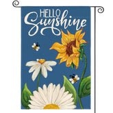 AVOIN colorlife Daisy Sunflower flag front view boosts curb appeal for outdoor spaces.