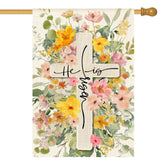AVOIN colorlife floral Easter flag front view for porch decor and outdoor charm
