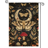 AVOIN colorlife forest garden flag on porch with mushroom moon design for curb appeal.