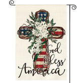 AVOIN colorlife God Bless America flag 12x18 with stars and stripes for outdoors