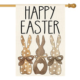 AVOIN colorlife Happy Easter polka dot rabbit flag greets guests outdoors with festive charm
