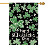 AVOIN colorlife Happy St Patrick's Day flag 28x40, double-sided outdoor greeting