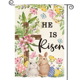 AVOIN colorlife He Is Risen Easter garden flag, double-sided for visibility from both sides.