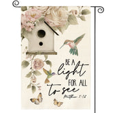 AVOIN colorlife hummingbird butterfly flag enhances curb appeal with vibrant spring colors