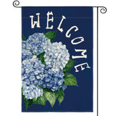 AVOIN colorlife hydrangea flag for outdoor welcome display