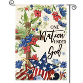 AVOIN colorlife memorial day flag front view showcases double-sided patriotic design for durable outdoor decor.