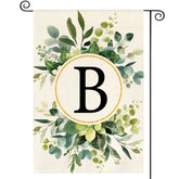 AVOIN colorlife monogram B floral garden flag front view with double-sided readability for curb appeal