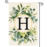 AVOIN colorlife monogram H floral garden flag with double-sided outdoor visibility.